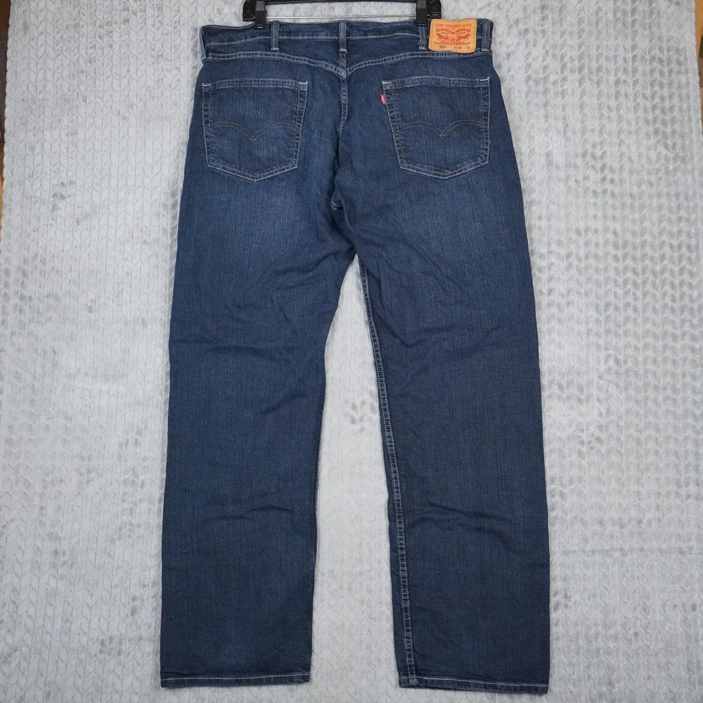 Levi's 505 Jeans Mens 38x32 Dark Wash Straight Leg Denim Regular Fit